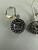 Vintage Sterling Silver Aquamarine Halo Dangle/Drop Earrings