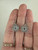 Vintage Sterling Silver Aquamarine Halo Dangle/Drop Earrings