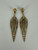 Vintage 14k Gold Long Filigree Pointed Dangle/Drop Earrings 2.25”
