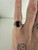 Antique Art Deco 10k White Gold Garnet Ring 4.75