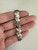 Vintage Sterling Silver Tri Tone “X” Kiss Chain Bracelet 6.5”