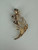 Vintage Sterling Gold Vermeil Garnet Tulip Brooch/Pin