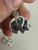 Vintage Sterling Silver Aquamarine Elephant Pendant Necklace 17.5”