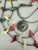 Vintage Sterling Zuni Fetish Multicolor Carved Bird Double Strand Necklace 25.5”