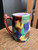 Vintage Majolica Style Art Pottery Pitcher Multicolor Mottled Glaze 4 1/4”