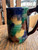 Vintage Majolica Style Art Pottery Pitcher Multicolor Mottled Glaze 4 1/4”