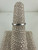 Antique Art Deco Sterling Silver Pave Paste Navette Ring 6.25