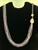 Vintage Sterling GP Amethyst Rose Quartz Leaf Bead Triple Strand Necklace 28”