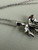 Vintage 14k White Gold Diamond Pave Palm Tree Dainty Pendant Necklace 18”