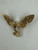 Vintage Sterling Silver Gilt American Eagle Crystal Brooch/Pin 2.25”
