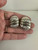 Vintage Sterling Two Tone Mexico Large Ribbed Oval Clip On Earrings