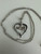 Vintage Sterling Silver Two Tone Heart Mom Pendant Necklace 18”
