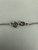 Vintage MCM Sterling Silver Curvy Diamond Pendant Necklace 18”