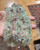 Vintage  Woven Thick Fluorite Green Purple Bib Lattice Chip Necklace 20" Pretty!