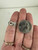 Antique Art Nouveau Sterling Silver Wide Band Heart Flower Ring 4.25