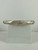 Vintage Sterling Light Gold Tone X Kisses Florentine Finish Bangle Bracelet 7.25”