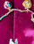 Vintage Joan Rivers Enamel Hearts and Flowers 15 Charms Necklace w Case Necklace