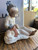 Lladro #8169 "Are You Cold?" Girl Dog Figurine w Box Porcelain DAISA 2004