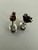 Vintage Sterling Silver Oval Pink MOP Post Back Stud Earrings
