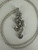 Vintage Sterling Silver CZ Flowing Curvy Ribbon Style Pendant Necklace 18”