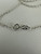 Vintage Sterling Silver CZ Flowing Curvy Ribbon Style Pendant Necklace 18”