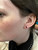 Vintage Sterling Silver Oval Natural Ruby Stud Earrings