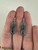 Vintage Sterling Silver Two Tone Amethyst Long Oval Earrings 1.25”