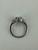 Vintage MCM Sterling Silver Oval CZ Trilogy Ring 7.5