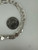 Vintage Sterling Silver 7.6mm Brutalist Figaro Chain Bracelet 8.5"