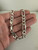 Vintage Sterling Silver 7.6mm Brutalist Figaro Chain Bracelet 8.5"
