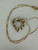 Vintage Sterling Silver GP Pave Diamond Heart Pendant Necklace 20”