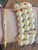 Vintage Ciner Triple Strand Pearl Bracelet Gold Plated Baguettes 6.5" W Signed