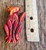 Antique Art Deco Bakelite Tested Carved Articulating Fox Pin Overdyed  3" H