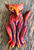 Antique Art Deco Bakelite Tested Carved Articulating Fox Pin Overdyed  3" H