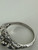 Antique Art Deco 18k White Gold Diamond Sapphire Filigree Ring 5.75