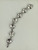 Antique Art Deco Sterling Silver Flower Marcasite Bracelet 7.5”