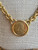 Vintage Real Sacajawa 2000 Gold Plated Coin Pendant Heavy Chain Necklace 18"