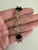 Vintage MCM 12k Gold Filled Oval Black Onyx Link Bracelet 7”