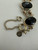 Vintage MCM 12k Gold Filled Oval Black Onyx Link Bracelet 7”