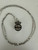 Vintage Sterling Silver CZ Crown Adjustable Pendant Necklace 17.5”