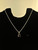 Vintage Sterling Silver Dainty Garnet Pendant Necklace 18.5"