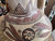 Antique Hand Painted Tripod Pottery Pitcher Pre-Columbian Style Ewer Folk Art