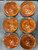 Antique Japanese Victora China Orange Dragonware Demitasse Tea Set for 6 - 15 Pc
