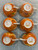 Antique Japanese Victora China Orange Dragonware Demitasse Tea Set for 6 - 15 Pc