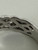 Vintage Sterling Silver Orange CZ Pave Braid Band Ring 6.5