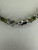 Vintage Sterling Silver Peridot Heart Tennis Bracelet 7.5”