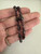 Vintage Sterling Silver Double Strand Bead Amethyst Bracelet 7.25”
