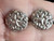 Antique  Art Nouveau Sterling Silver Scrolls  Repoussé Screw Back Earrings Danecraft