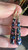 Antique Deco Wedding Cake Murano Glass Pendulum Bead Drop Dangle Earrings 2.25”