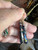 Antique Deco Wedding Cake Murano Glass Pendulum Bead Drop Dangle Earrings 2.25”